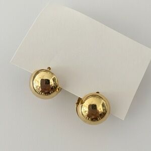 Gold tone ball earrings